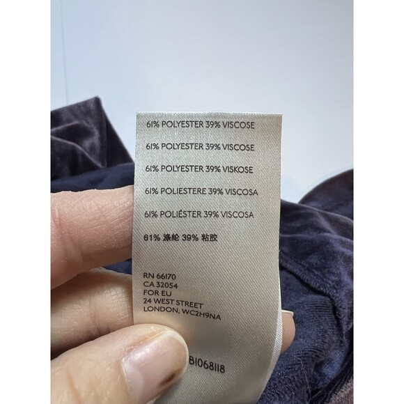 We the Free People Valerie scoop back velvet tee purple Size M - Picture 9 of 9